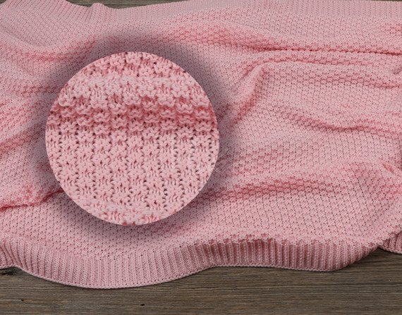 Decke Strickdecke für Babys und Kinder aus Bambus und Baumwollfasern für Männer und Frauen, Oeko-Tex 100 Standard 80 x 100 cm (1027)