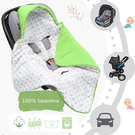 Einschlagdecke Babyschale StrickDecke 100% Baumwolle für Kinderwagen Buggys 1039