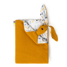 Mikos® GOTS zert. Babydecke 100% Bio Baumwolle Strickdecke Baumwolldecke Warme Babydecke Mädchen Jungen Baby Erstausstattung Für Neugeborene | 2 in 1 Kuscheltier und Kuscheldecke (1041) 