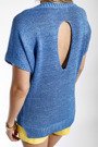 Pullover mit Rückenausschnitt - blau