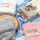 SweetDreams Durchbrochene Decke Strickdecke für Babys und Kinder aus Bambus und Baumwollfasern für Männer und Frauen, Oeko-Tex 100 Standard, hypoallergen, nachhaltig, 80 x 100 cm (1028)