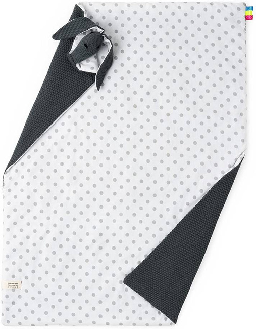 Mikos® GOTS zert. Babydecke 100% Bio Baumwolle Strickdecke Baumwolldecke Warme Babydecke Mädchen Jungen Baby Erstausstattung Für Neugeborene | 2 in 1 Kuscheltier und Kuscheldecke (1042) 