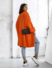 Kardigan Cocomore sweter z kieszeniami i długim rękawem pomarańczowy