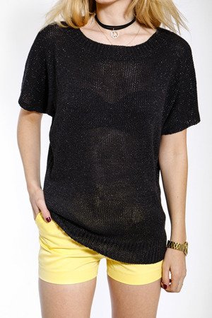 Pullover mit Rückenausschnitt - schwarz