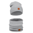 CIEPŁY DZIECIĘCY KOMPLET CZAPKA + TUBA JESIEŃ ZIMA