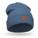 Mikos czapka damska młodzieżowa bawełniana w prążki 704 jeans