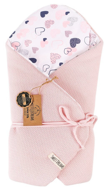 SweetDreams Baby Einschlagdecke, Schlafsack, Wickeldecke für Neugeborene und Kleinkinder, 100% Baumwolle 0-12 Monate, super weich, 75 x 75 cm (1024)