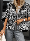 Kamizelka Cocomore bezrękawnik wzór zebra biało/czarna
