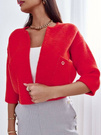 Krótka bomberka bolerko cocomore kardigan rękaw 3/4 czerwony