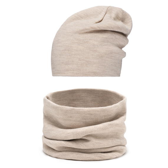 Mikos* Winter Set II Trendige Termo Winter Set Mütze und Loopschal II Schal-Mützen-Kombi Unisex (695)