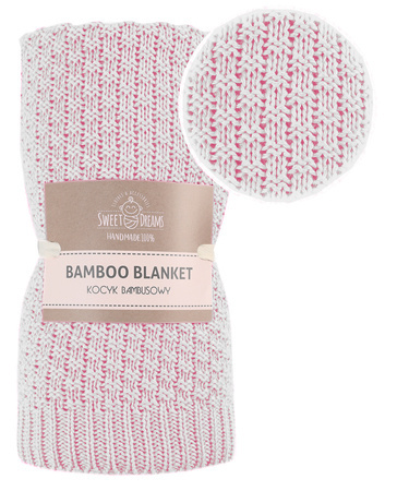 SweetDreams Decke Strickdecke für Babys und Kinder aus Bambus und Baumwollfasern für Männer und Frauen, Oeko-Tex 100 Standard, hypoallergen, nachhaltig, 80 x 100 cm (1027)