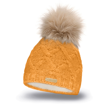 Mikos * Damen Wintermütze Innenfleece | Warme Winter Mütze Strickmütze mit Bommel | Gestrickte Weiche Bommelmütze | Einheitsgröße (682)