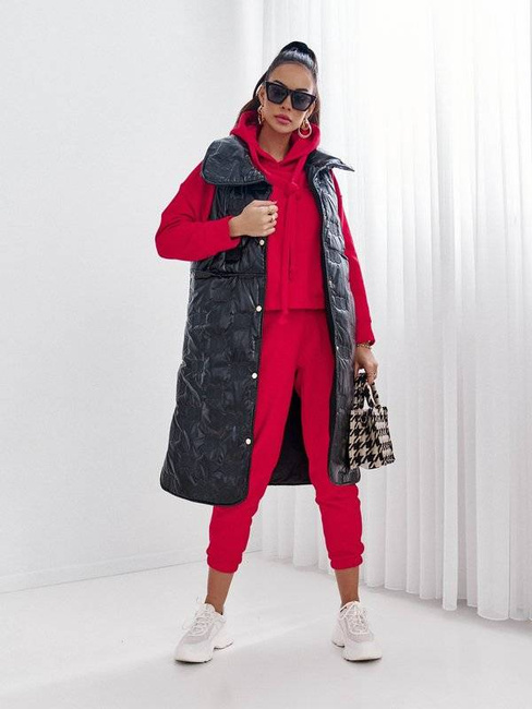 Długi pikowany bezrękawnik kamizelka damska Cocomore