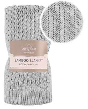 Decke Strickdecke für Babys und Kinder aus Bambus und Baumwollfasern für Männer und Frauen, Oeko-Tex 100 Standard 80 x 100 cm (1027)