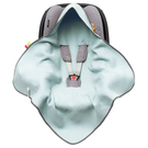 Einschlagdecke aus Waffelstoff für den Sommer 100% Baumwolle Baby Decke für Autositz Kuscheldecke Kinderwagedecke Für Kinderwagen Buggys z.B. Maxi Cosi Rosa Beige 3 Punkt Gurt (1038)