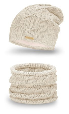 Mikos* Winter Kombi Set aus Winter Schal und passender Strickmütze/Beanie (686)