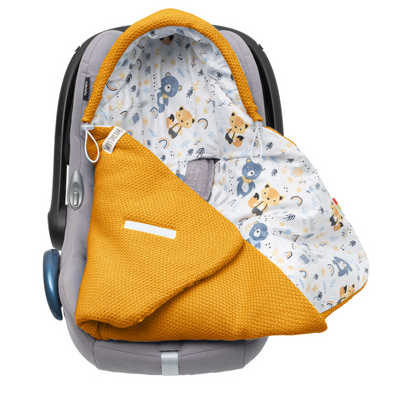 Einschlagdecke Babyschale StrickDecke 100% Baumwolle für Kinderwagen Buggys 1039