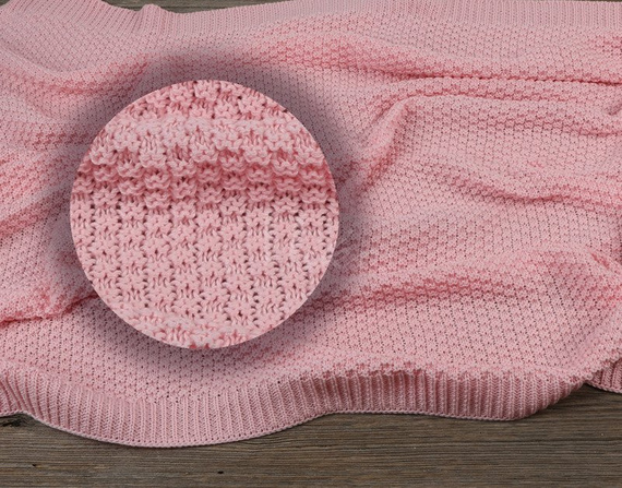 SweetDreams Decke Strickdecke für Babys und Kinder aus Bambus und Baumwollfasern für Männer und Frauen, Oeko-Tex 100 Standard, hypoallergen, nachhaltig, 80 x 100 cm (1027)