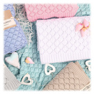 Mikos kocyk bambusowy ażurowy 80X100cm. 1034 szary