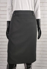 BB klasyczna spódnica na suwak długość do kolana prosta elegancka ołówkowa czarna (025)