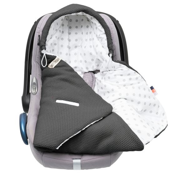 Einschlagdecke Babyschale StrickDecke 100% Baumwolle für Kinderwagen Buggys 1039