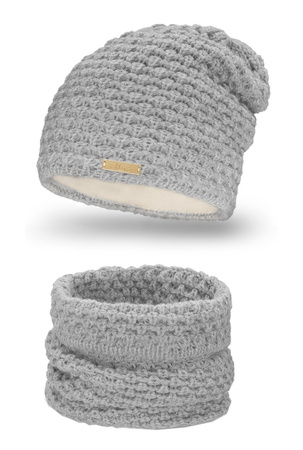 Mikos* Winter Kombi Set aus Winter Schal und passender Strickmütze/Beanie (690)