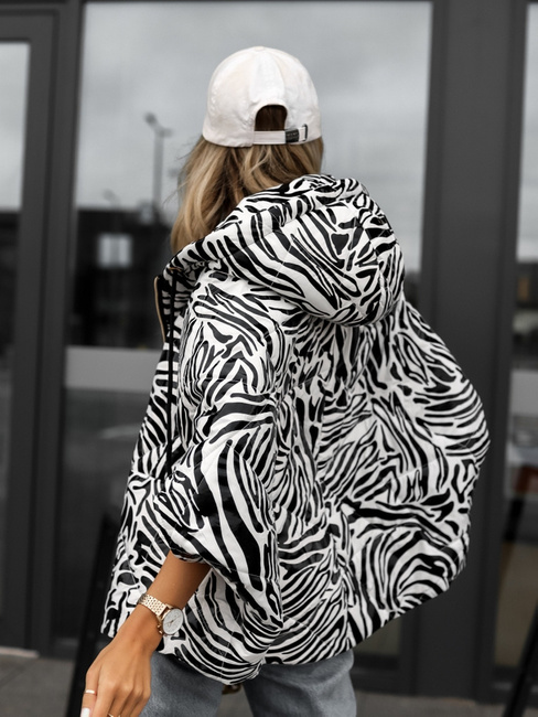 Kamizelka Cocomore bezrękawnik wzór zebra biało/czarna