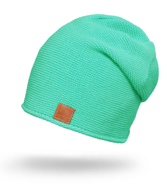 Czapka damska wiosenna letnia na lato czapka jesienna zimowa cienka czapka dzianinowa kolarska do biegania w góry beanie 699 miętowa