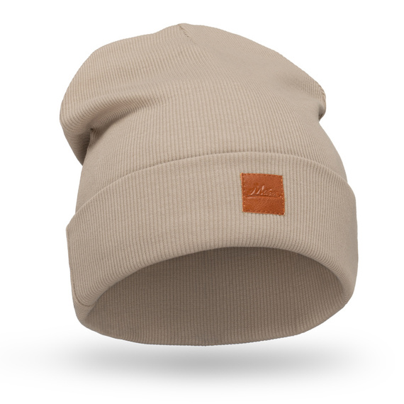 Mikos komplet damski młodzieżowy komin czapka 703 beż