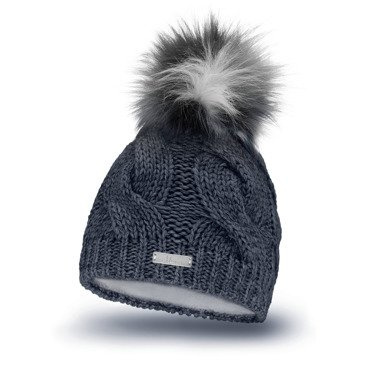 Mikos* Damen Mütze Winter | Warme Strickmütze mit Bommel | Innenfleece Damenmütze Gestrickte Bommelmütze | Mütze für Winter | Weiche Wintermütze | Farbenauswahl (683)