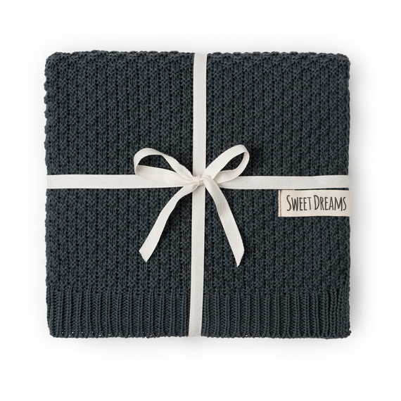 Mikos* Kuscheldecke Babydecke Strickdecke Baby Kinder Decke mit Zopfmuster Öko-Tex 100x80cm/100x120cm (1033)