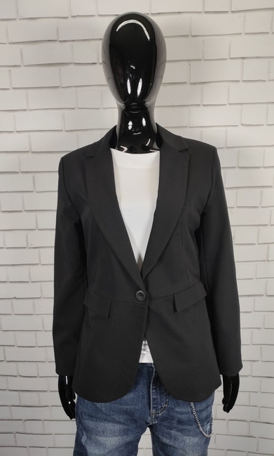 BB marynarka damska klasyczna czarna na guzik