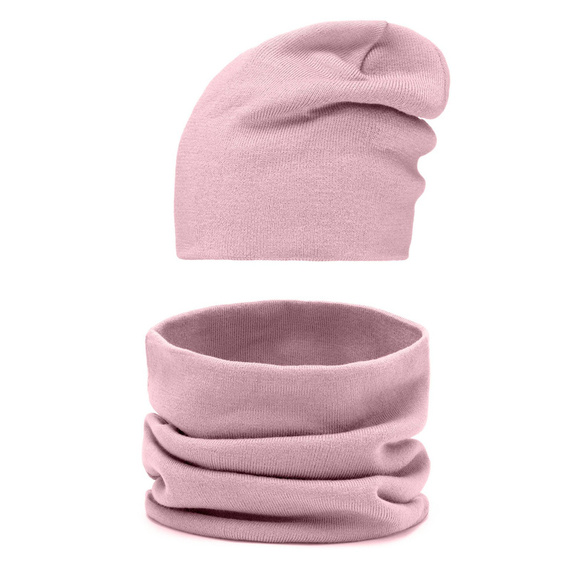 Mikos komplet dwuwarstwowy czapka szalik komin 695