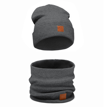 CIEPŁY DZIECIĘCY KOMPLET CZAPKA + TUBA JESIEŃ ZIMA