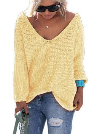 Pullover mit V-Ausschnitt