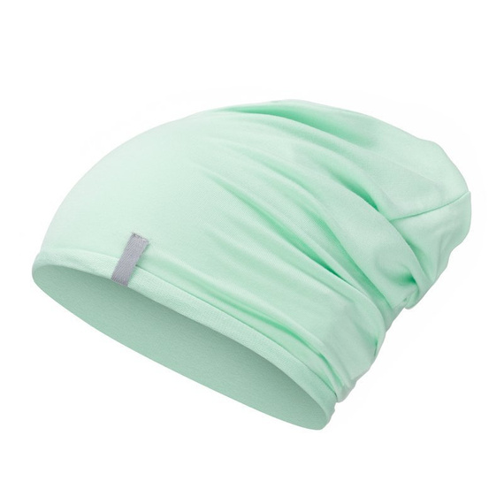 Mikos wiosenna czapka beanie bambusowa damska cienka do biegania 700 miętowa moze być po chemoterapii