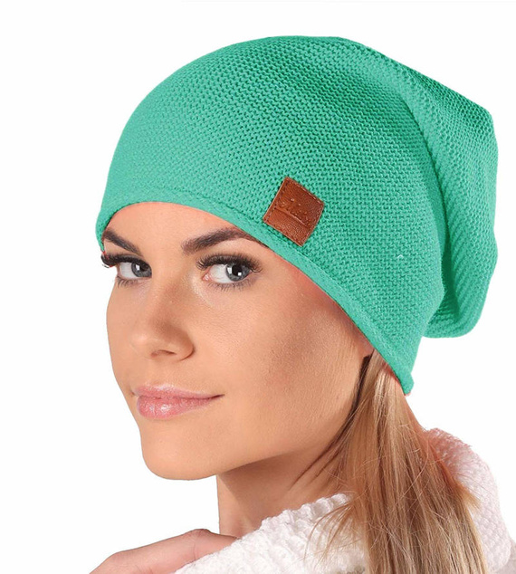 Czapka damska wiosenna letnia na lato czapka jesienna zimowa cienka czapka dzianinowa kolarska do biegania w góry beanie 699 miętowa