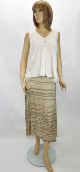 Import włoska damska Długa luźna maxi zwiewna spódnica na lato z gumką w pasie