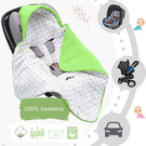 Einschlagdecke Babyschale StrickDecke 100% Baumwolle für Kinderwagen Buggys 1039