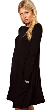 Tunika Longshirt Damen mit Taschen Kleid Minikleid S M L XL 36-44 Baumwolle 182