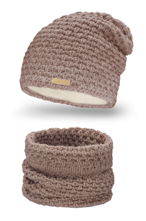 Mikos* Winter Kombi Set aus Winter Schal und passender Strickmütze/Beanie (690)