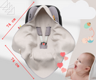 Einschlagdecke aus Waffelstoff für den Sommer 100% Baumwolle Baby Decke für Autositz Kuscheldecke Kinderwagedecke Für Kinderwagen Buggys z.B. Maxi Cosi Rosa Beige 3 Punkt Gurt (1038)