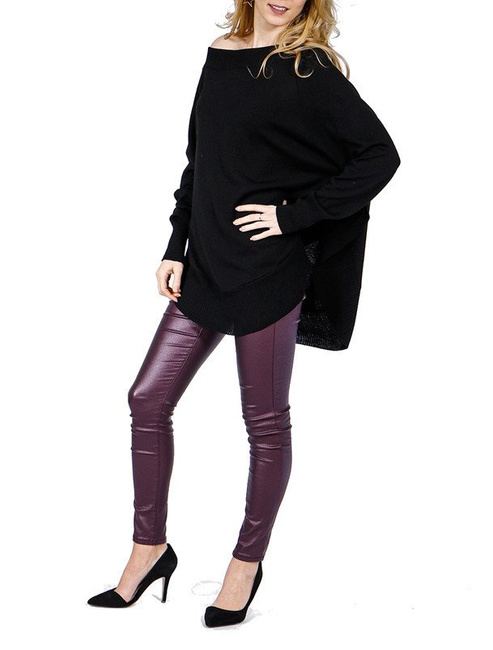 Pullover style Poncho - schwarz