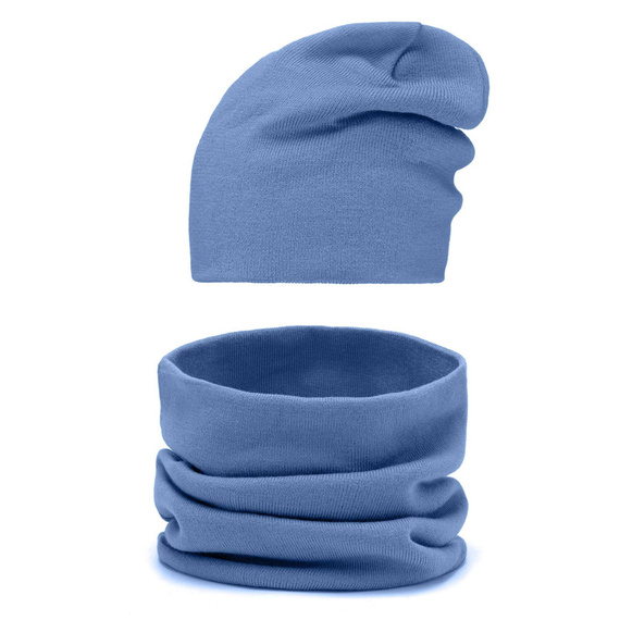 Mikos komplet dwuwarstwowy czapka szalik komin 695