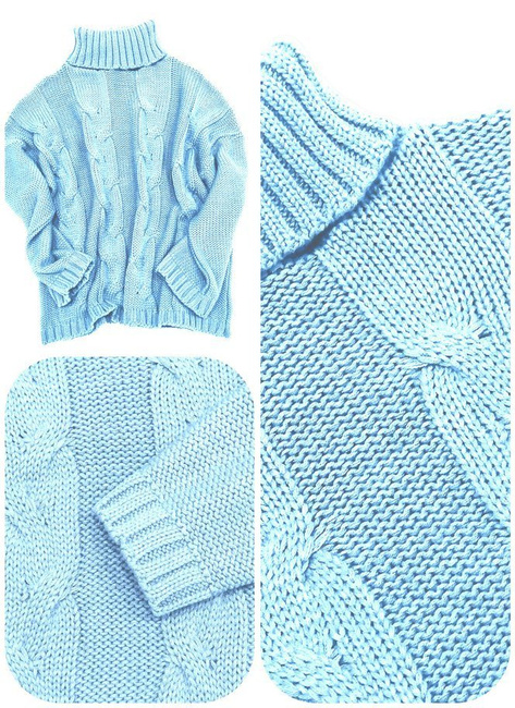 Mikos* Elegant Rollkragenpullover Strickpullover Damen Winterpullover II Oversize Strickpulli II Lässig Sweater (692)