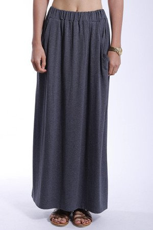 Mikos Damen Rock Langer Maxi-Rock Boho-Style Sommer-Rock mit elastischem Bund 36/38/40 (247)