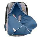 Einschlagdecke aus Waffelstoff für den Sommer 100% Baumwolle Baby Decke für Autositz Kuscheldecke Kinderwagedecke Für Kinderwagen Buggys z.B. Maxi Cosi Rosa Beige 3 Punkt Gurt (1038)