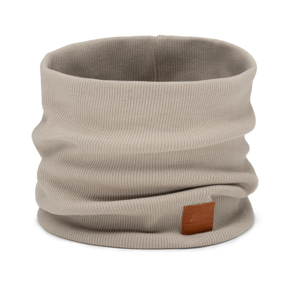 Mikos komplet damski młodzieżowy komin czapka 703 jasny beż