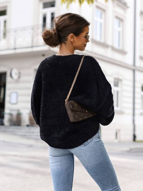 Krótki sweter Cocomore z bufiastymi rękawami