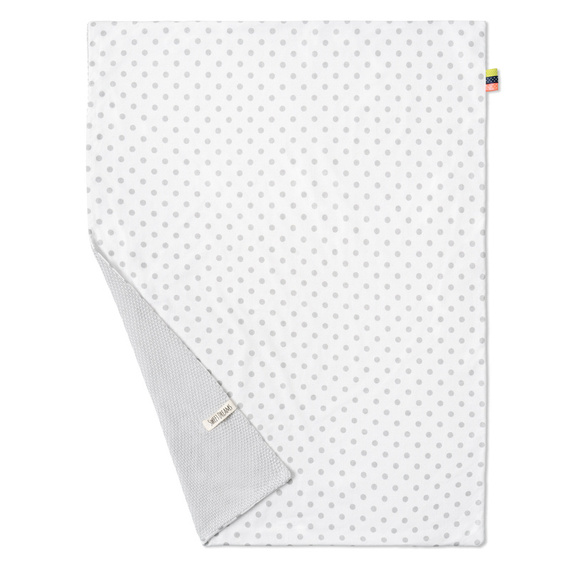 Babydecke Sommer Decke, Strickdecke ohne Füllung, 100% Baumwolle Baby Neugeborenen Junge Mädchen, Kuscheldecke Baumwolldecke Krabbeldecke für Kinderwagen weich 75x100  (1040) (Grau/Graue Tupfen)